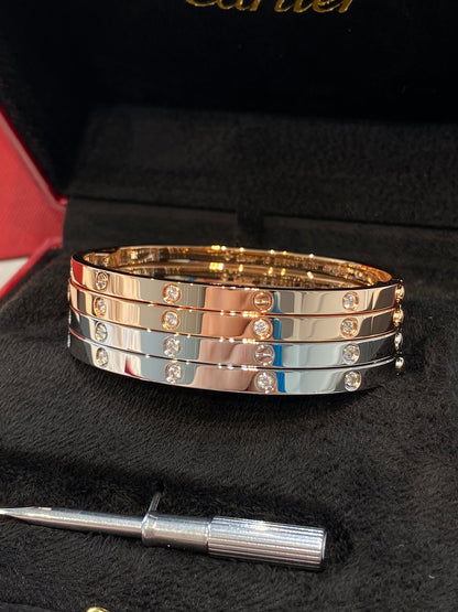 1:1 Cartier diamond Love bracelet narrow version