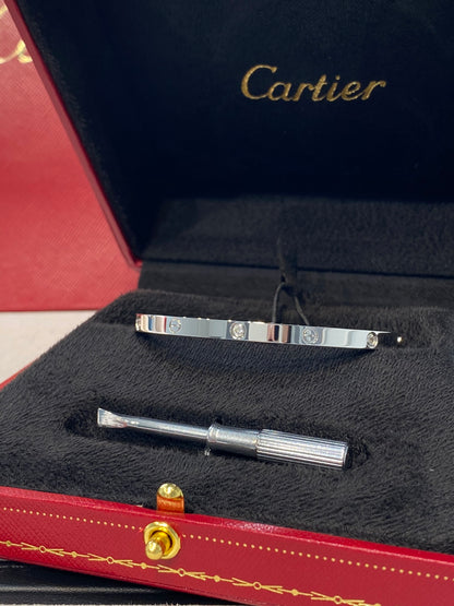 1:1 Cartier diamond Love bracelet narrow version