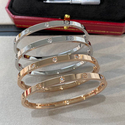 1:1 Cartier diamond Love bracelet narrow version