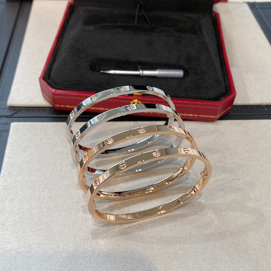 1:1 Cartier diamond Love bracelet narrow version