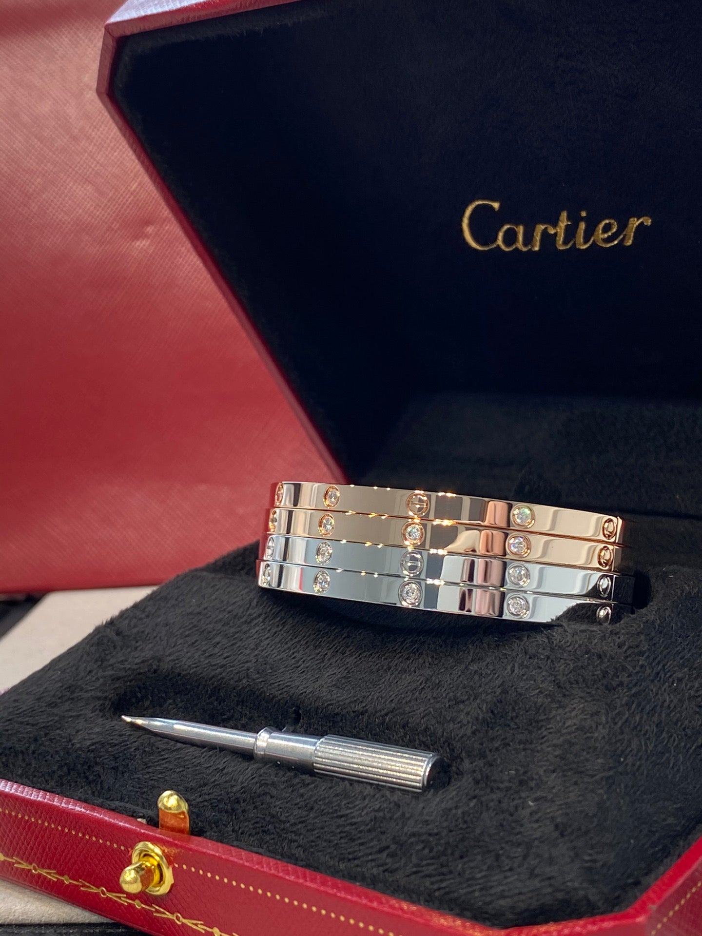 1:1 Cartier diamond Love bracelet narrow version