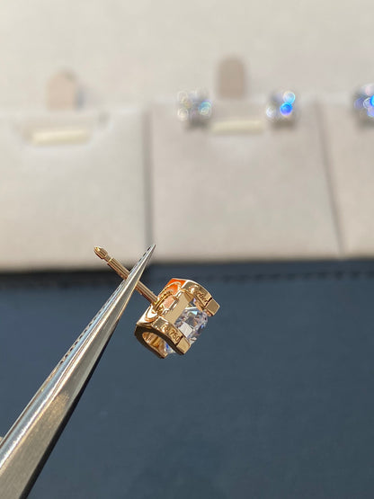 1:1 Cartier Moissanite horn earrings