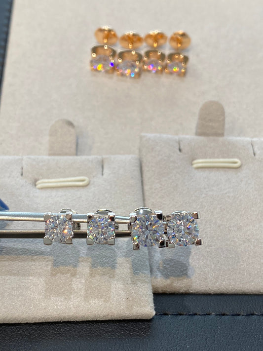 1:1 Cartier Moissanite horn earrings