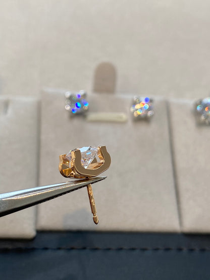 1:1 Cartier Moissanite horn earrings