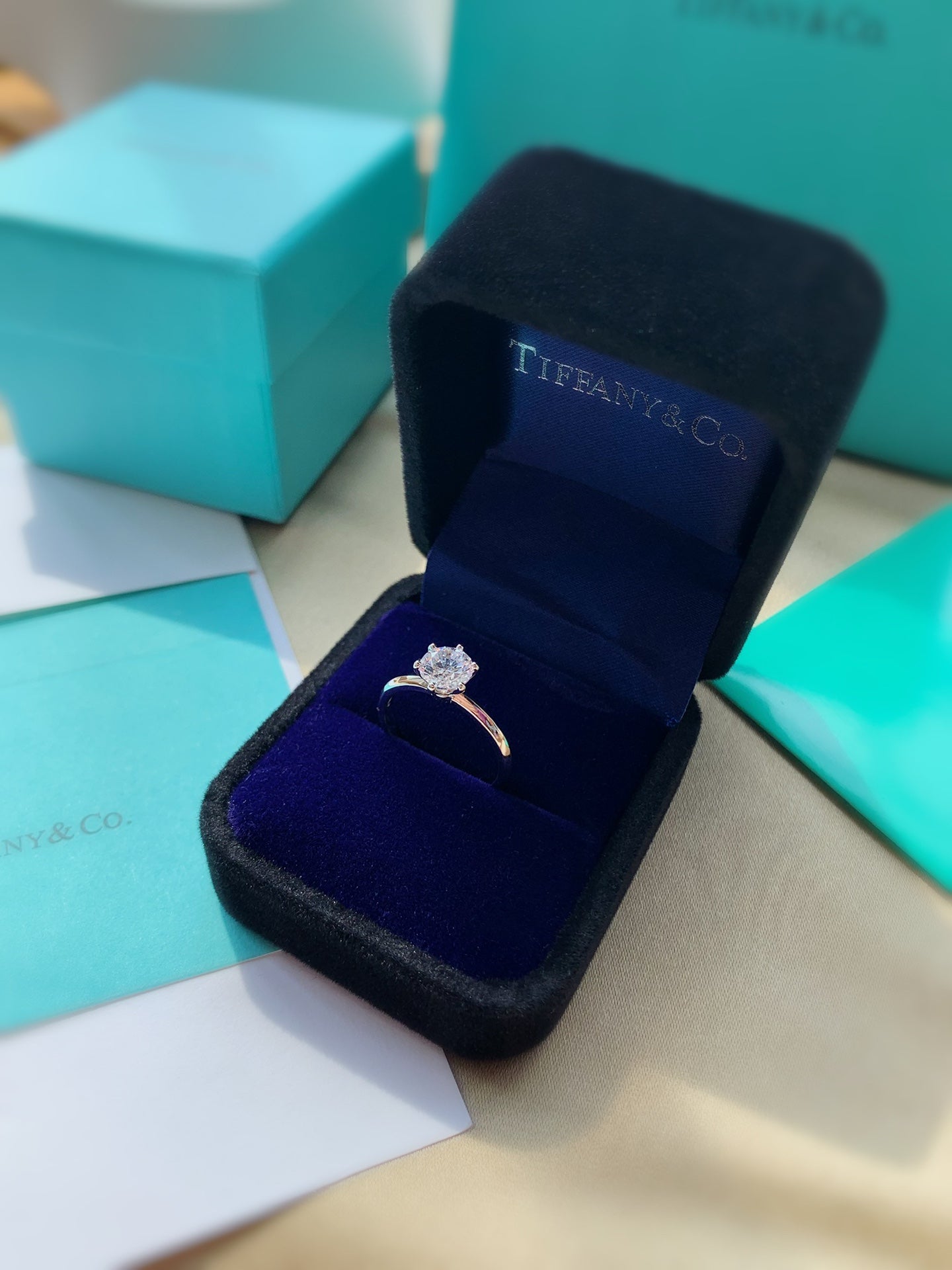 1:1 Tiffany & Co. Setting series six-prong diamond ring