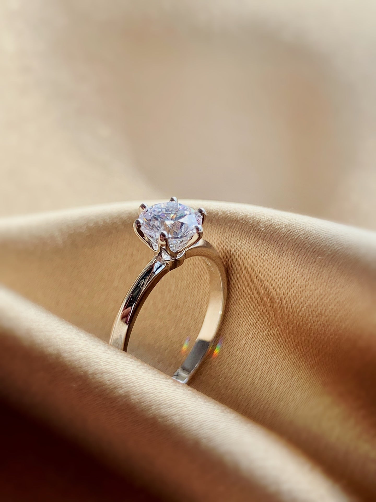 1:1 Tiffany & Co. Setting series six-prong diamond ring