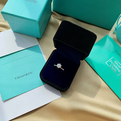 1:1 Tiffany & Co. Setting series six-prong diamond ring