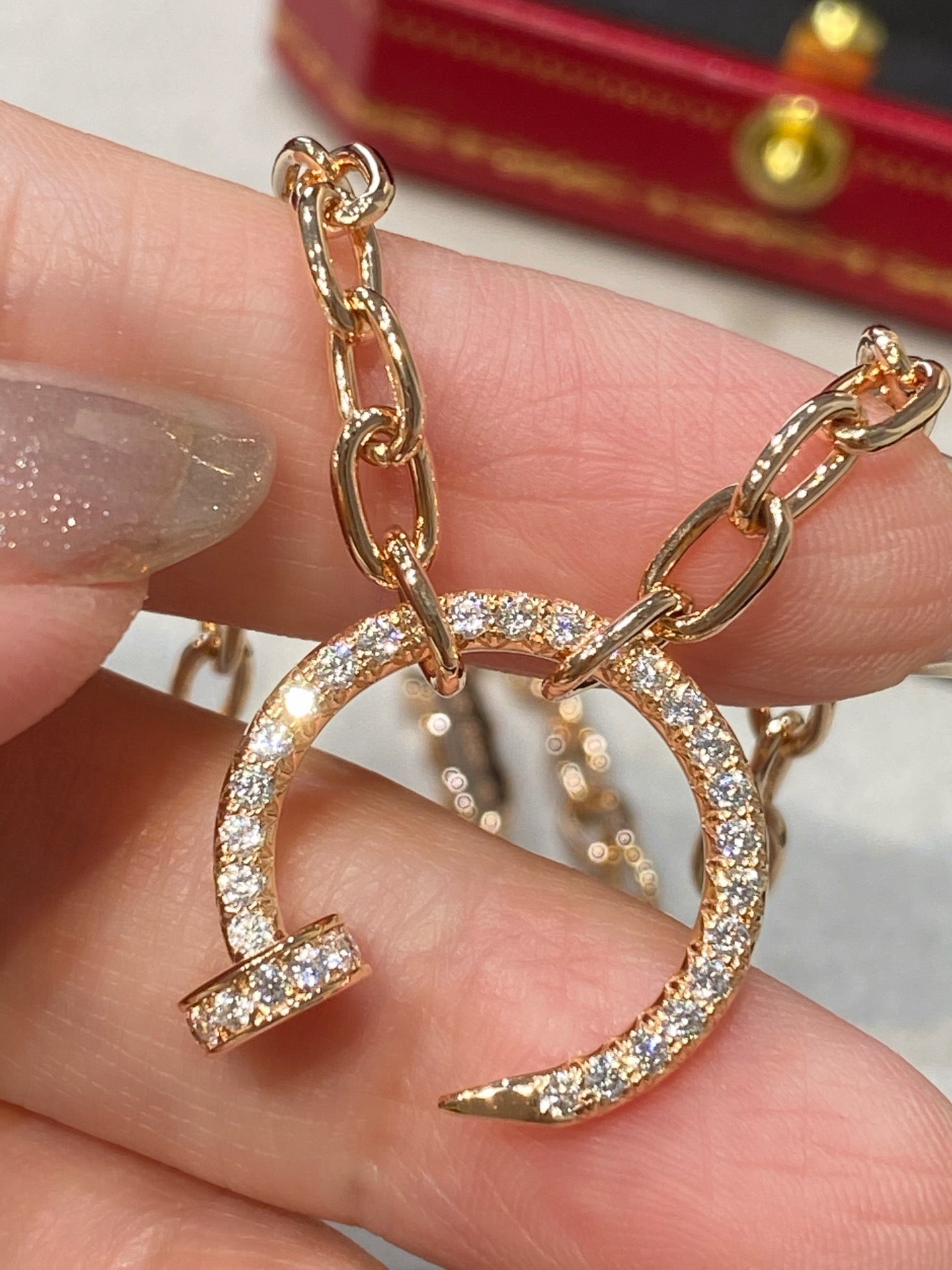 1:1 Cartier Gold chunky chain Nail Necklace