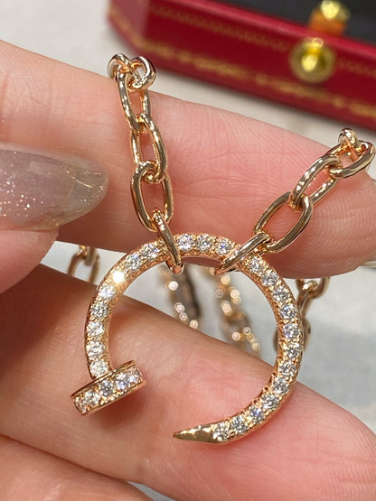 1:1 Cartier Gold chunky chain Nail Necklace