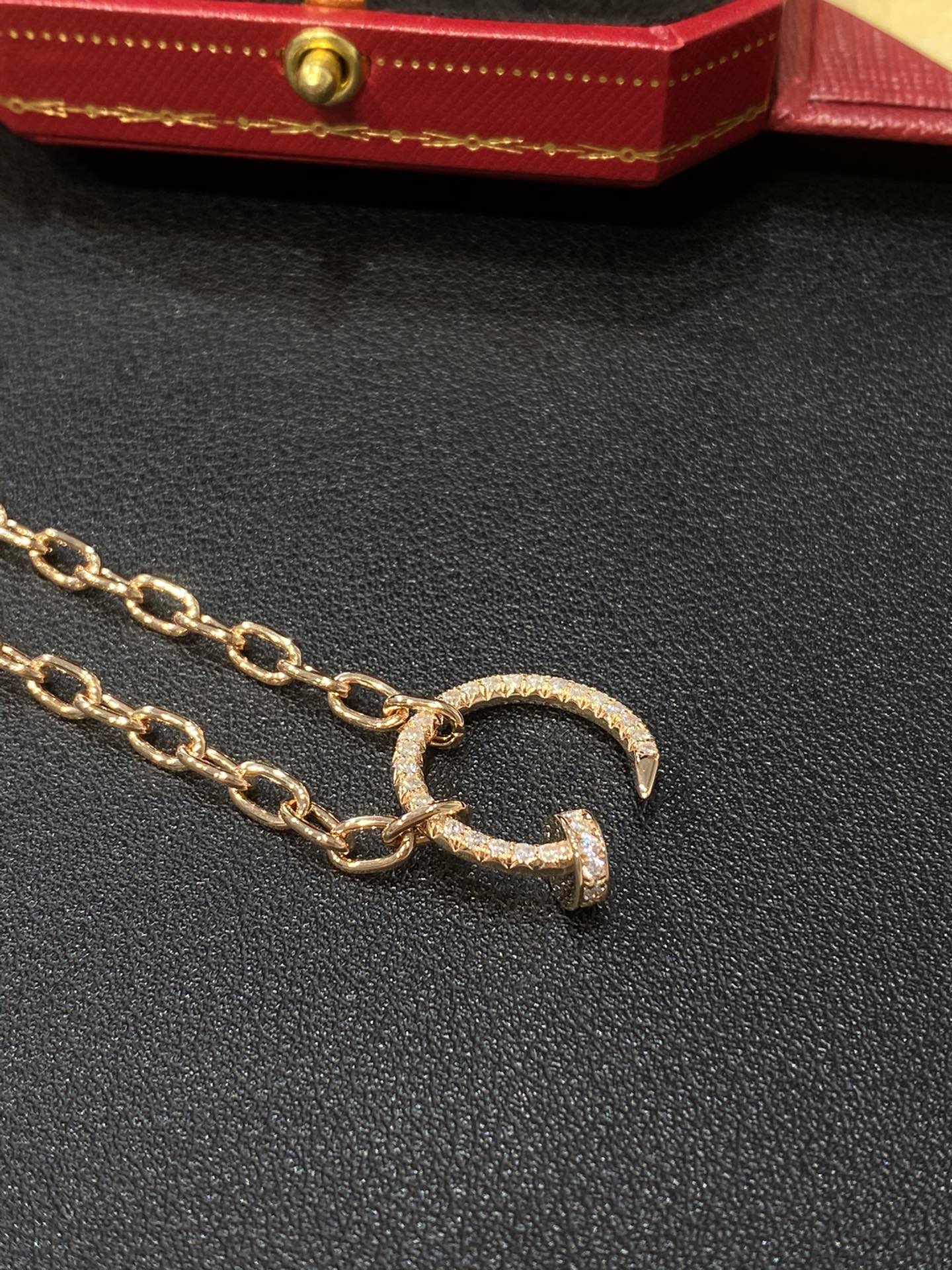 1:1 Cartier Gold chunky chain Nail Necklace