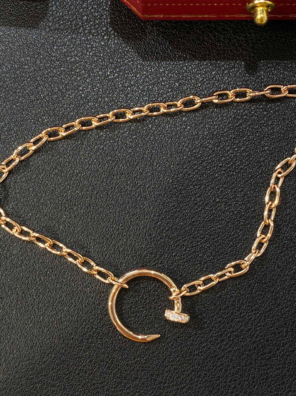 1:1 Cartier Gold chunky chain Nail Necklace