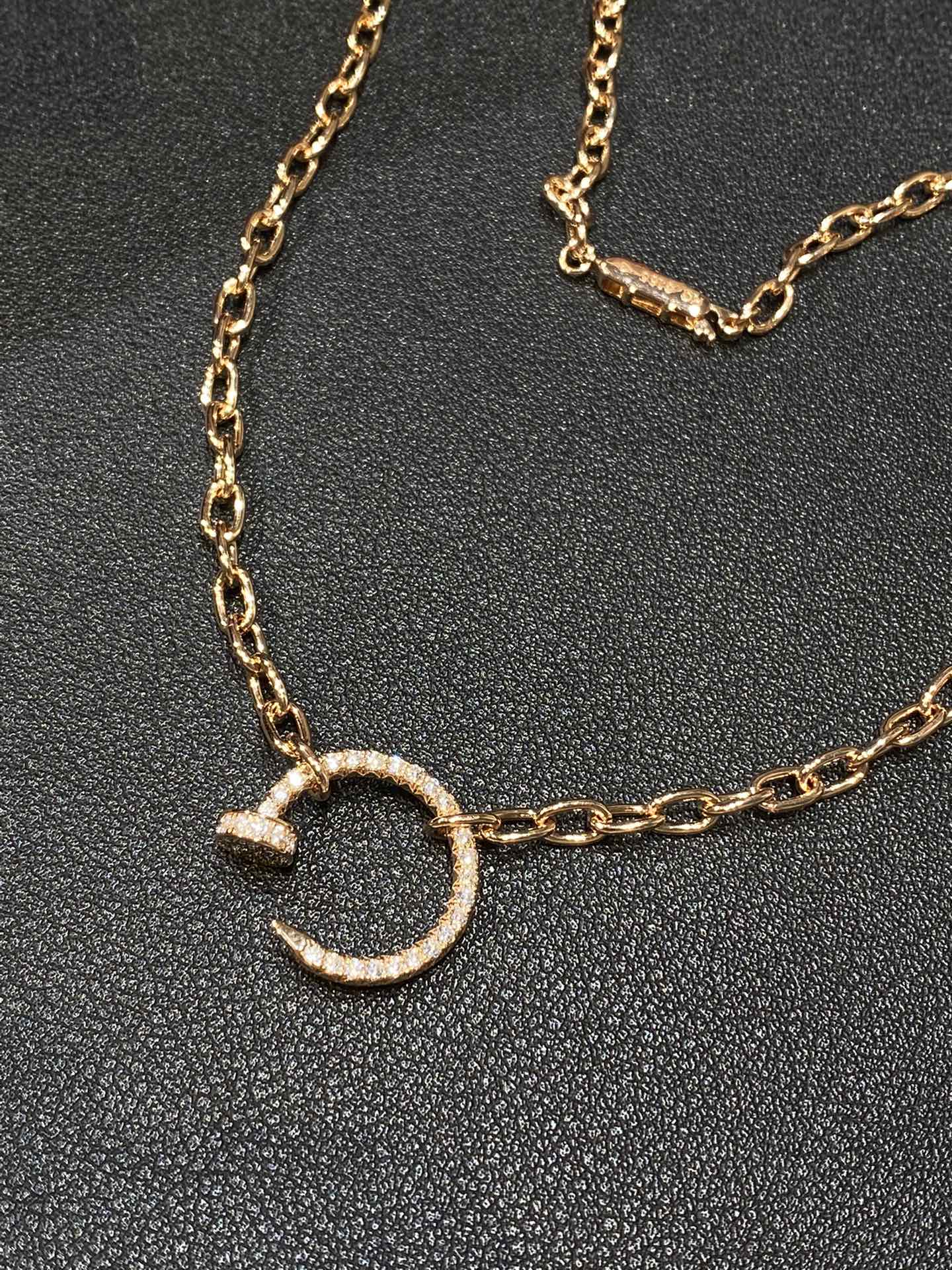 1:1 Cartier Gold chunky chain Nail Necklace