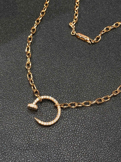 1:1 Cartier Gold chunky chain Nail Necklace