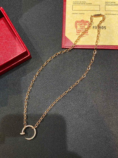1:1 Cartier Gold chunky chain Nail Necklace