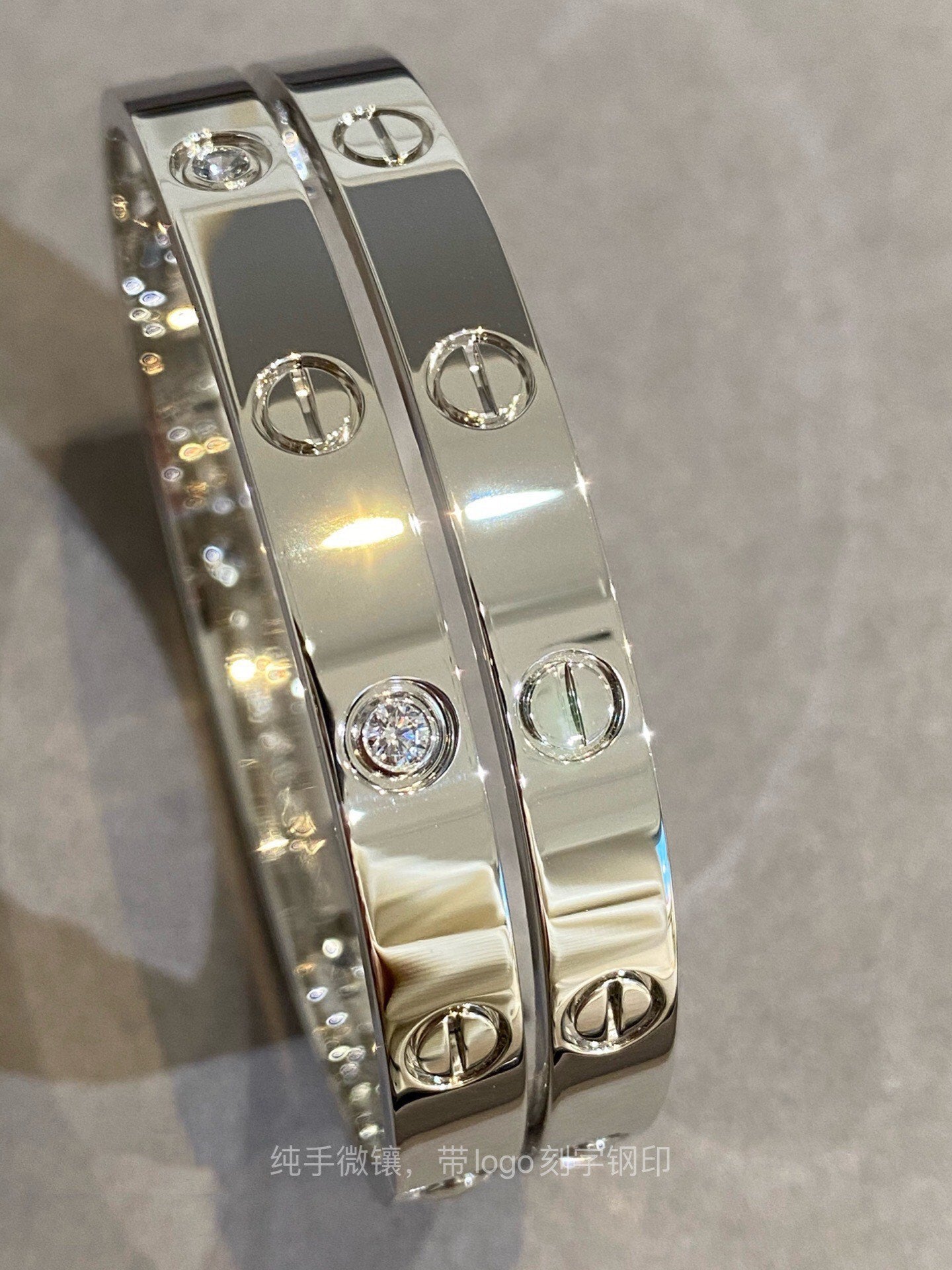 1:1 Cartier Silver Love bracelet wide version