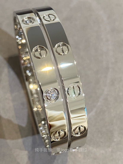 1:1 Cartier Silver Love bracelet wide version