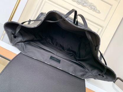 Top-Tier Black Floral Trio backpack