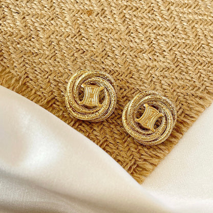 1:1 Celine Arc de Triomphe collection rotating earrings