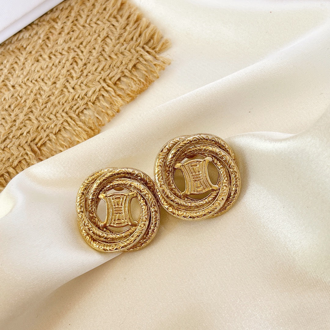 1:1 Celine Arc de Triomphe collection rotating earrings