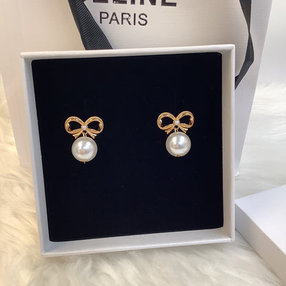 1:1 Celine pearl stud earrings