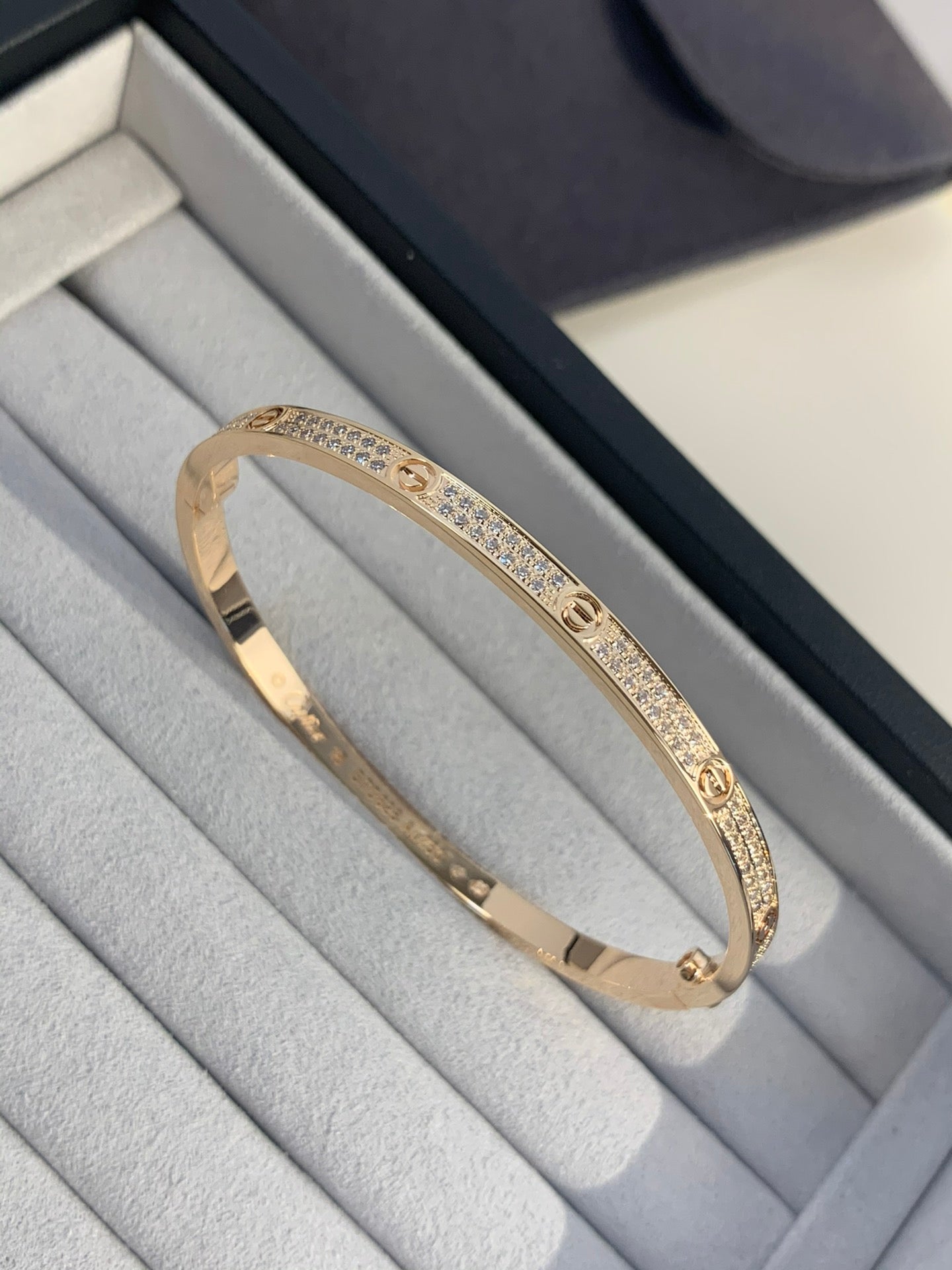 1:1 Cartier Gold diamond narrow Love bracelet