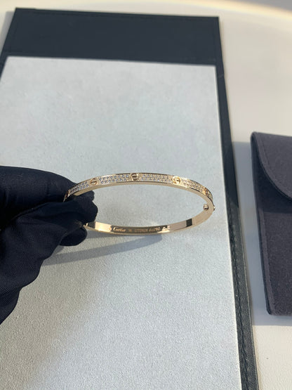 1:1 Cartier Gold diamond narrow Love bracelet