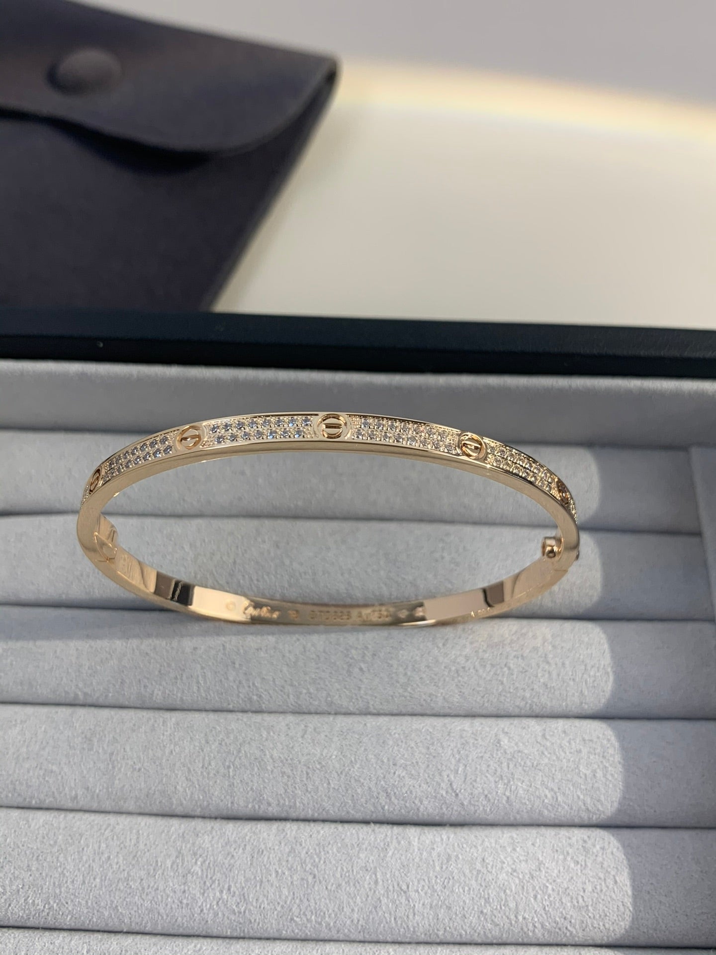 1:1 Cartier Gold diamond narrow Love bracelet