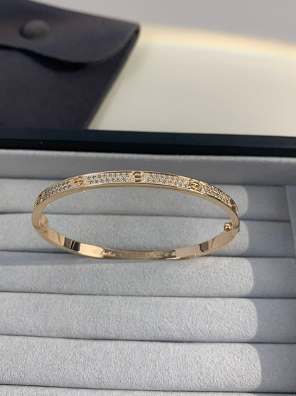 1:1 Cartier Gold diamond narrow Love bracelet