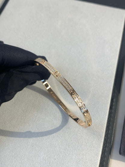 1:1 Cartier Gold diamond narrow Love bracelet