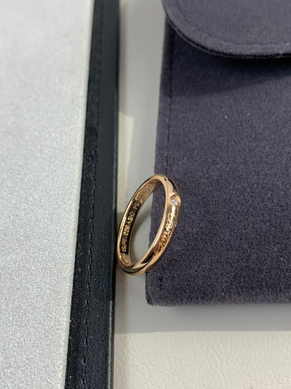 1:1 Cartier Rose gold solitaire diamond band ring