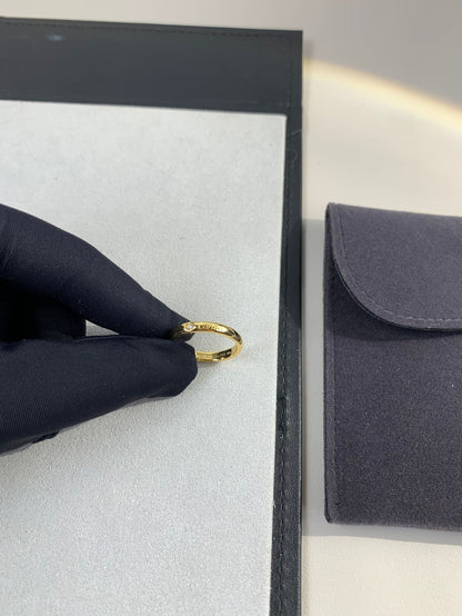 1:1 Cartier Gold solitaire diamond band ring