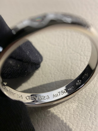 1:1 Cartier Silver solitaire diamond band ring