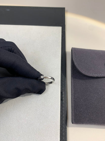 1:1 Cartier Silver solitaire diamond band ring