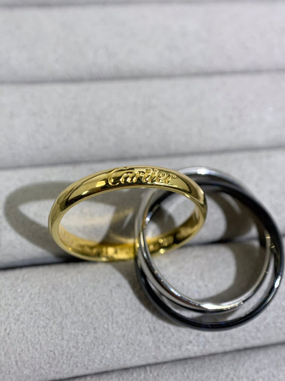 1:1 Cartier Trinity Black Ceramic Ring