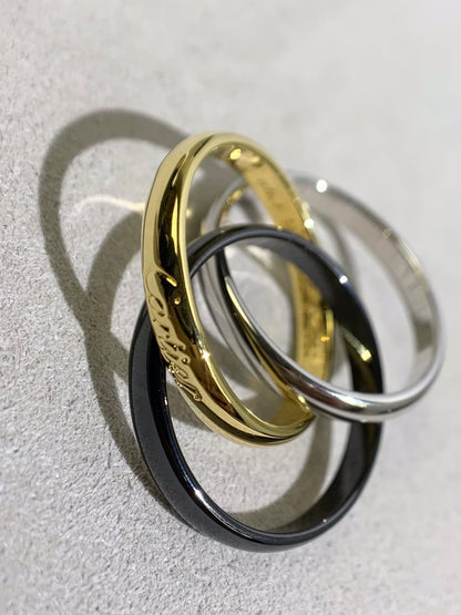 1:1 Cartier Trinity Black Ceramic Ring