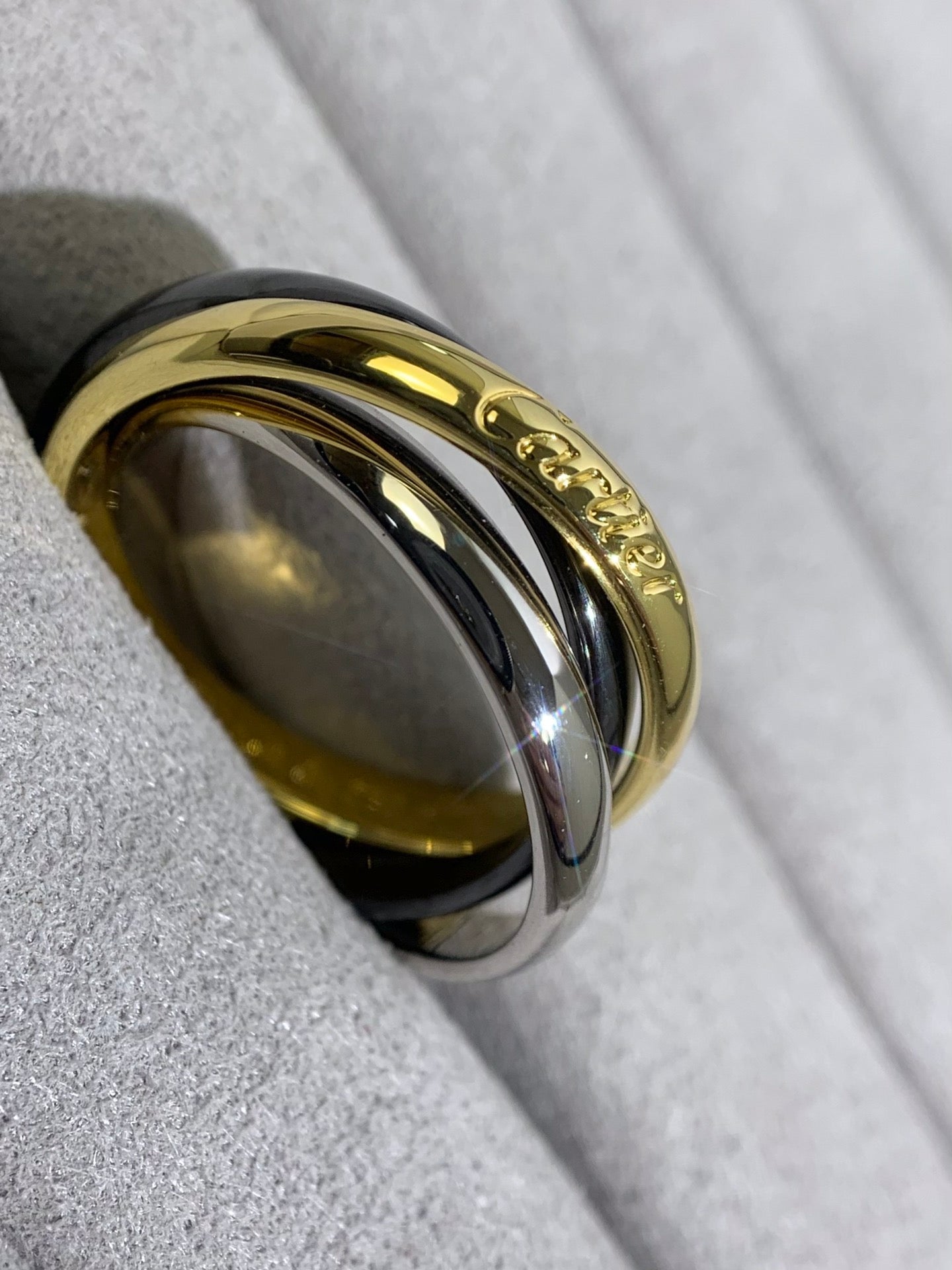 1:1 Cartier Trinity Black Ceramic Ring
