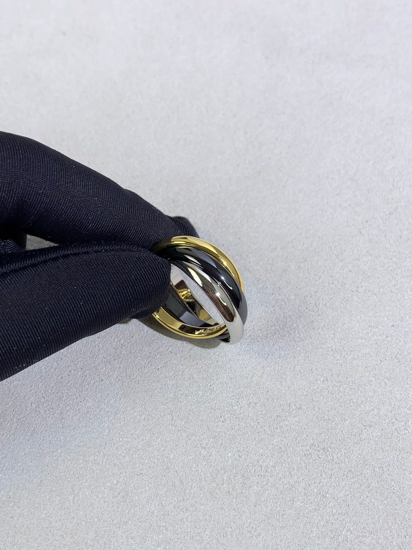 1:1 Cartier Trinity Black Ceramic Ring