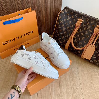 1:1 LV Grey Shoelace buckle Sneakers