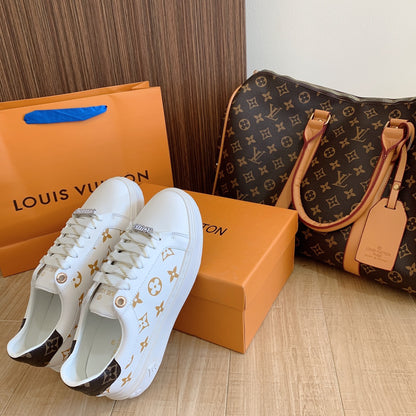 1:1 LV Beige Shoelace buckle Sneakers