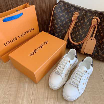1:1 LV Beige Shoelace buckle Sneakers