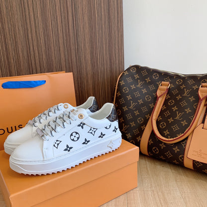 1:1 LV Black Shoelace buckle Sneakers