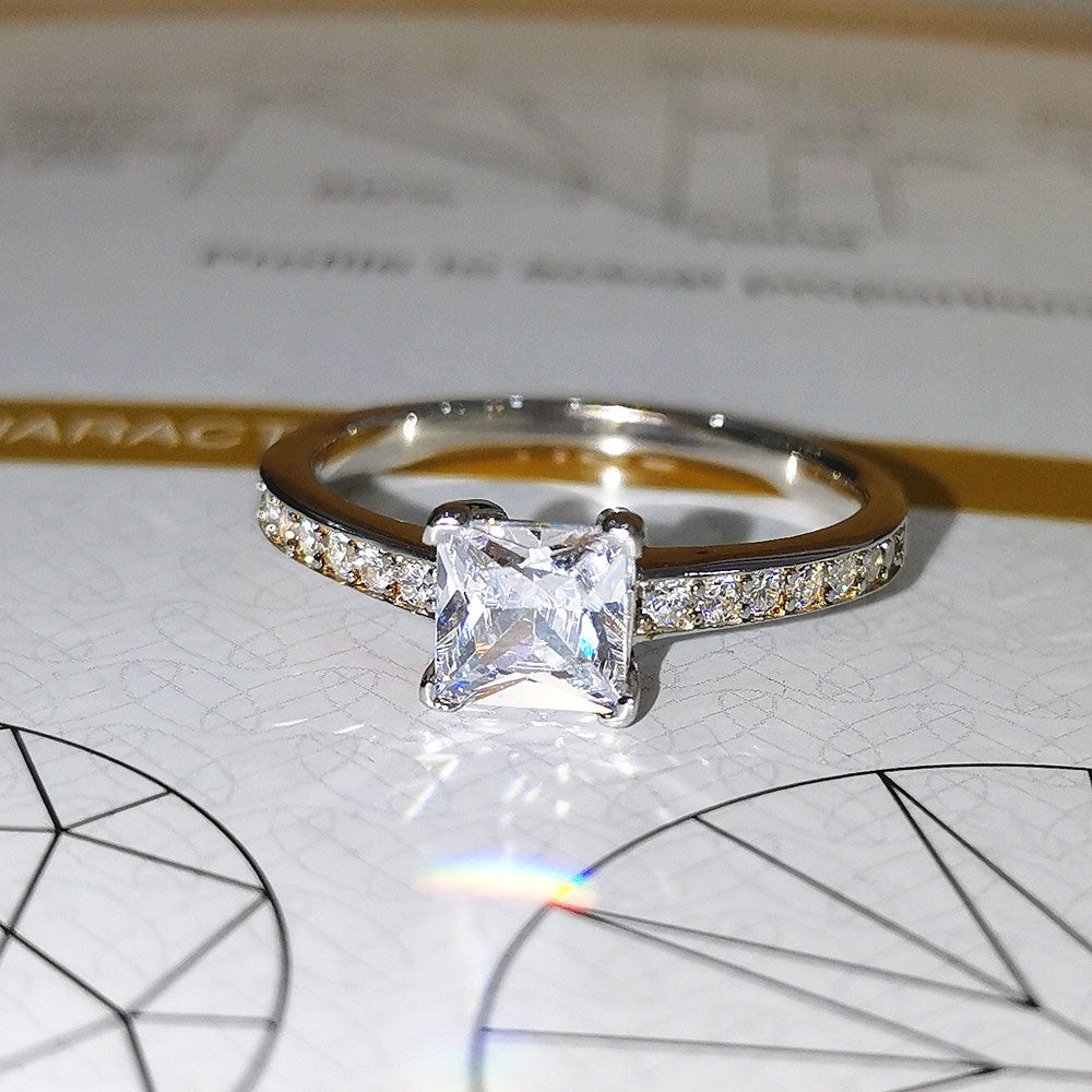 1-carat moissanite ring