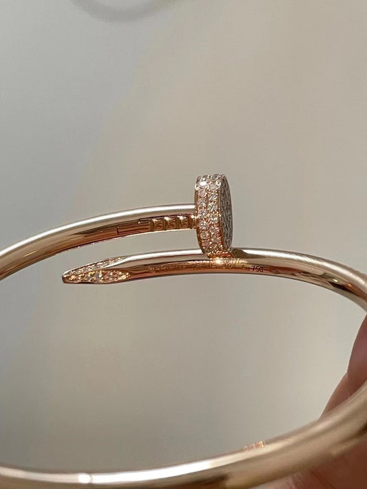 1:1 Cartier Gold Nail full diamond bracelet