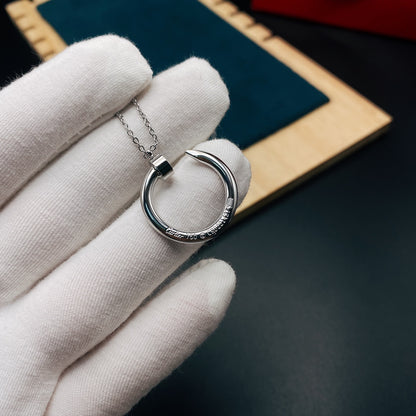 1:1 Cartier Gold Full-diamond Nail Necklace