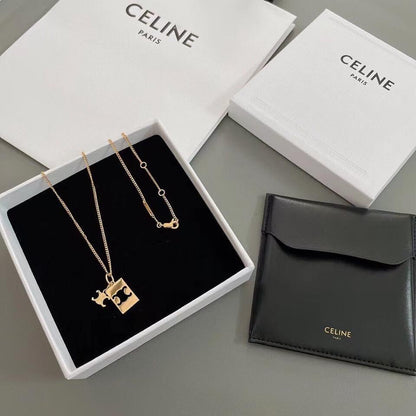1:1 Celine Arc de Triomphe Square Necklace