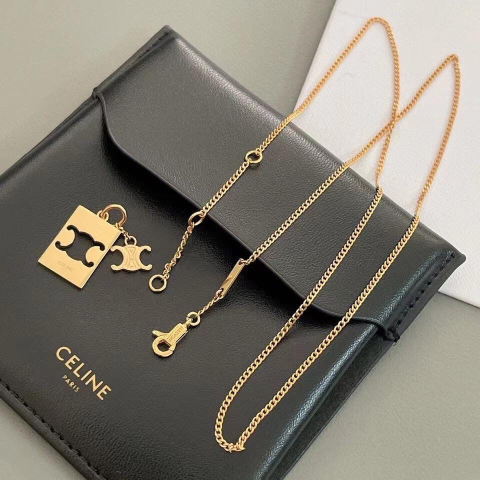 1:1 Celine Arc de Triomphe Square Necklace
