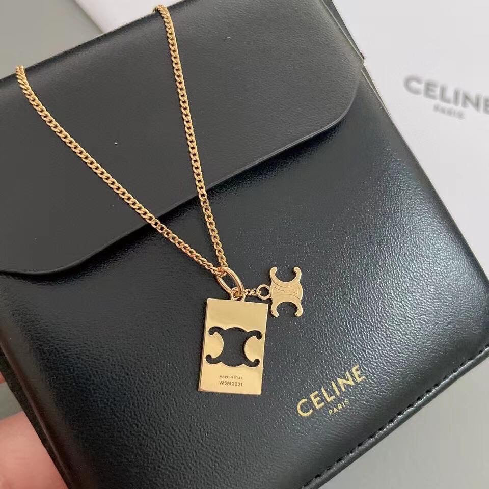 1:1 Celine Arc de Triomphe Square Necklace