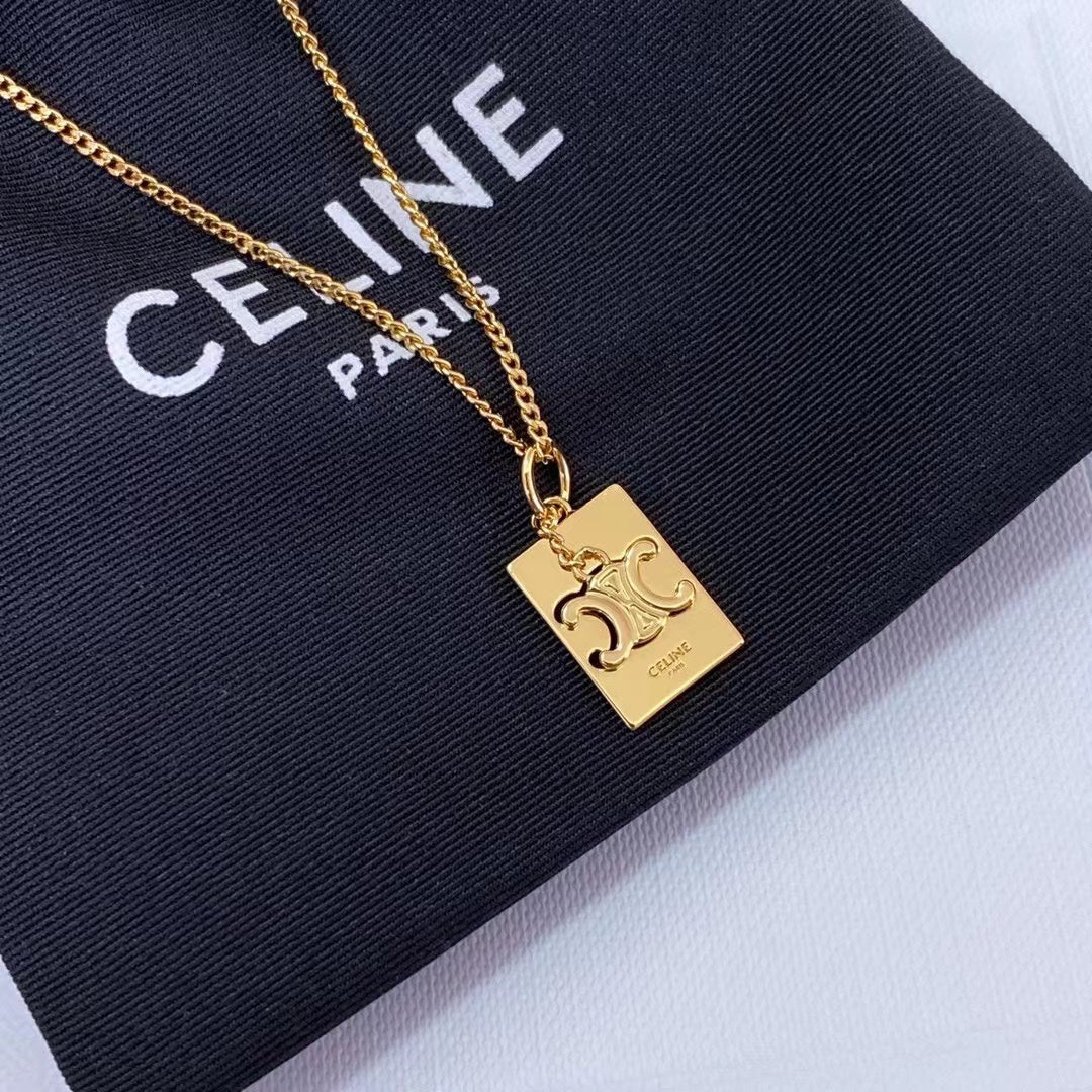 1:1 Celine Arc de Triomphe Square Necklace