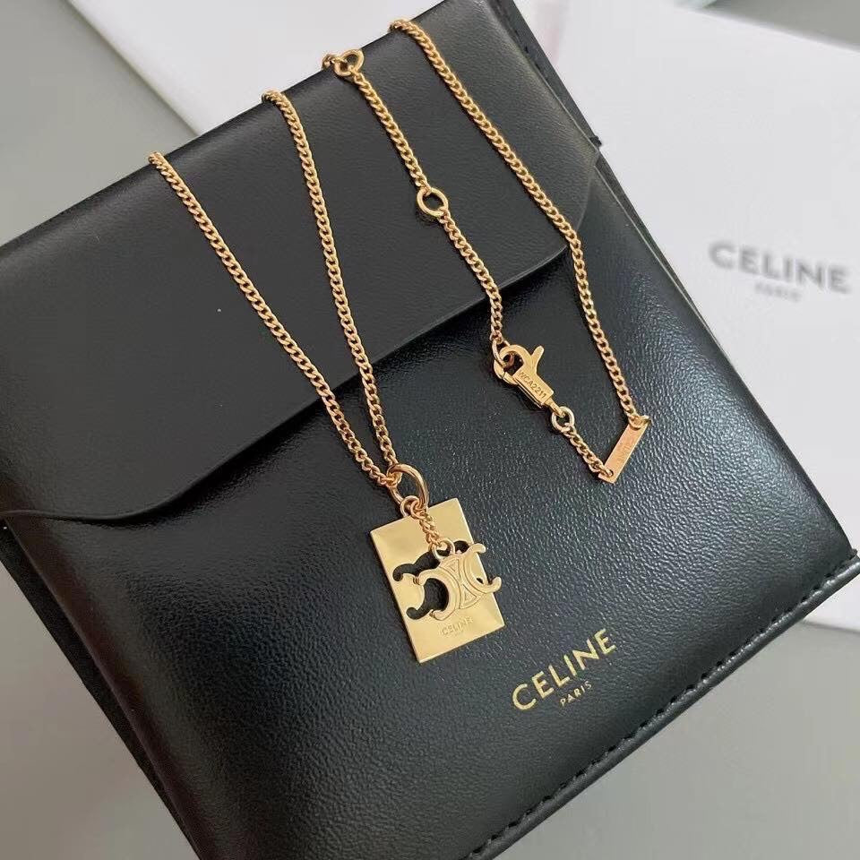 1:1 Celine Arc de Triomphe Square Necklace