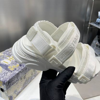 1:1 Dior White Platform sandals